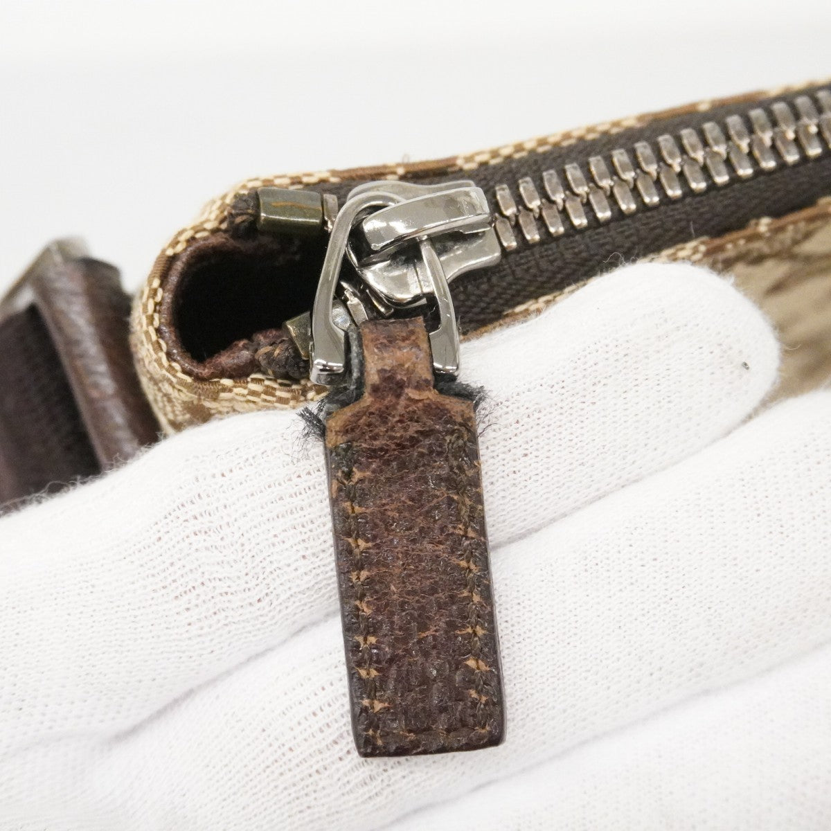 【6cc4023-k】グッチ ショルダーバッグ GGキャンバス 114273 キャンバス ベージュ シルバー金具【中古】レディース