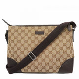 【6cc4023-k】グッチ ショルダーバッグ GGキャンバス 114273 キャンバス ベージュ シルバー金具【中古】レディース