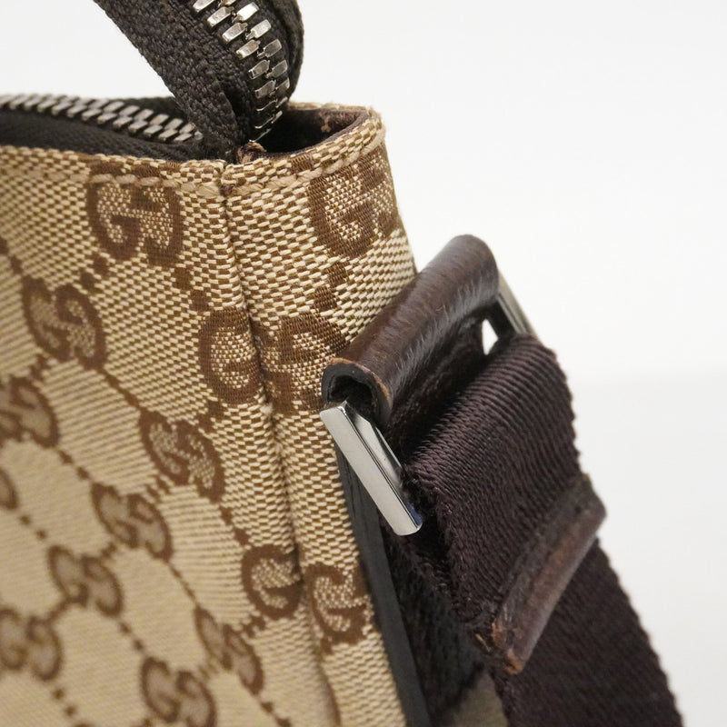 【6cc4023-k】グッチ ショルダーバッグ GGキャンバス 114273 キャンバス ベージュ シルバー金具【中古】レディース