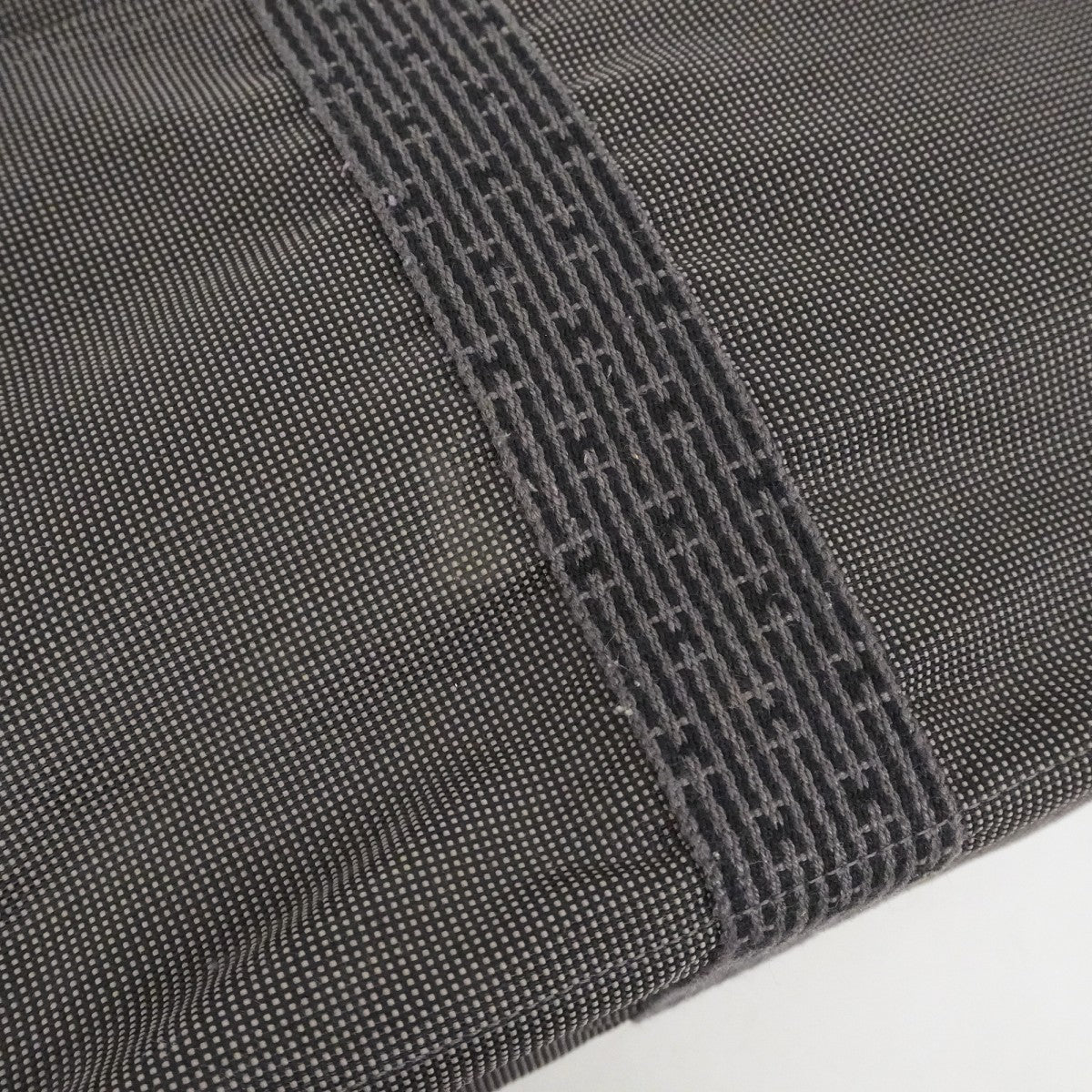 【6cc4025-k】エルメス トートバッグ エールラインMM キャンバス グレー シルバー金具【中古】メンズ レディース ユニセックス