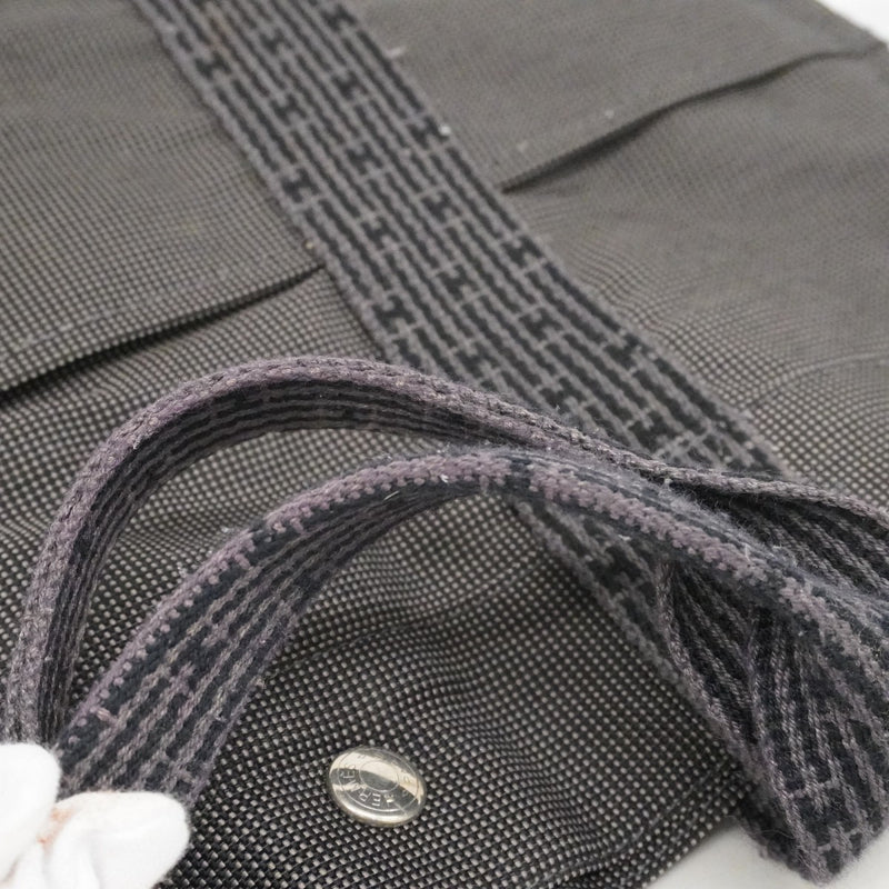 【6cc4025-k】エルメス トートバッグ エールラインMM キャンバス グレー シルバー金具【中古】メンズ レディース ユニセックス