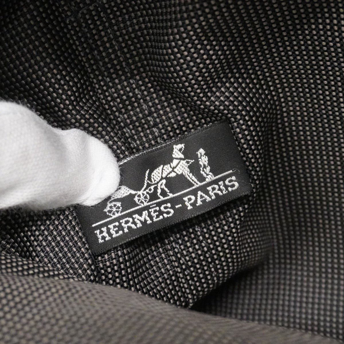 【6cc4026-k】エルメス ハンドバッグ エールラインPM キャンバス グレー シルバー金具【中古】メンズ レディース ユニセックス