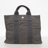 【6cc4026-k】エルメス ハンドバッグ エールラインPM キャンバス グレー シルバー金具【中古】メンズ レディース ユニセックス