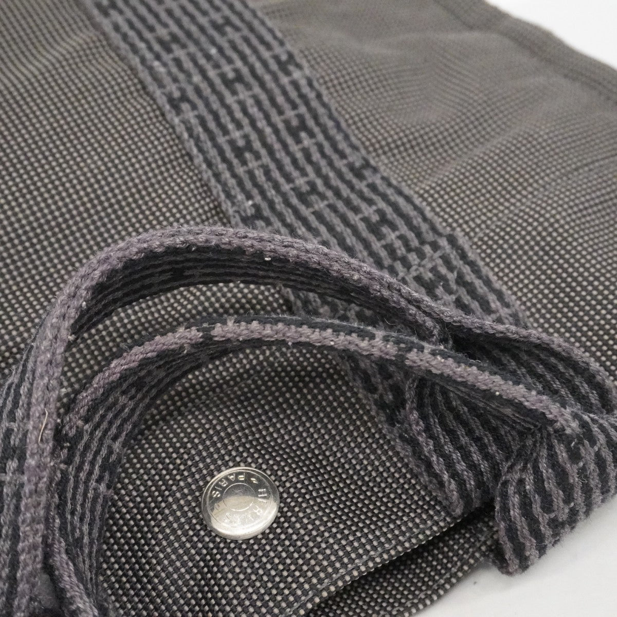 【6cc4026-k】エルメス ハンドバッグ エールラインPM キャンバス グレー シルバー金具【中古】メンズ レディース ユニセックス