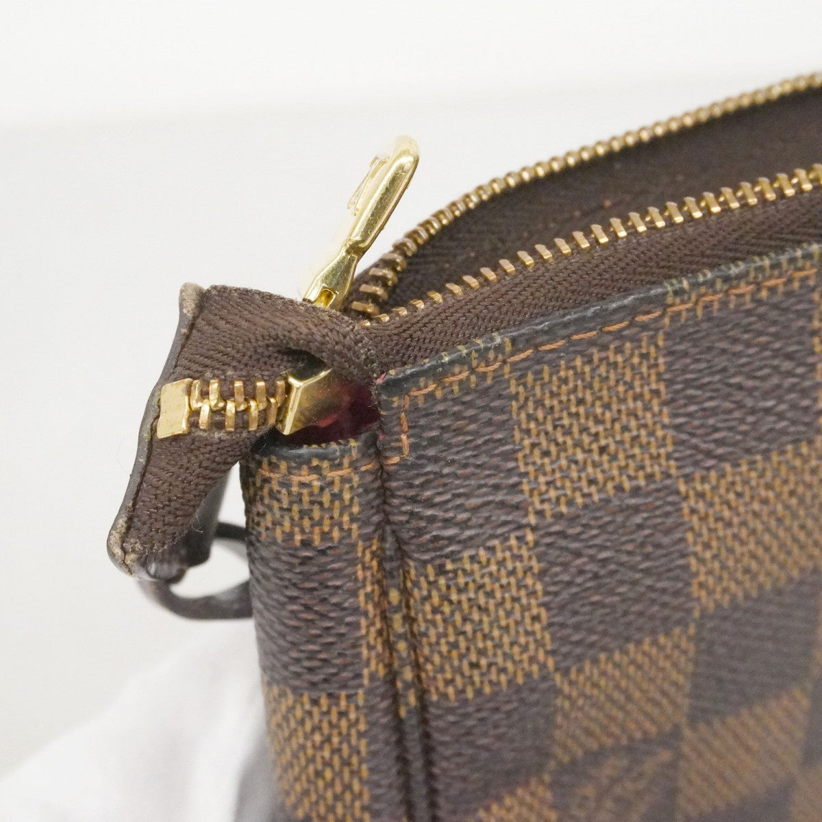 【6cc4030-k】ルイヴィトン ポーチ ダミエ ポシェットアクセソワール N51985 エベヌ【中古】レディース