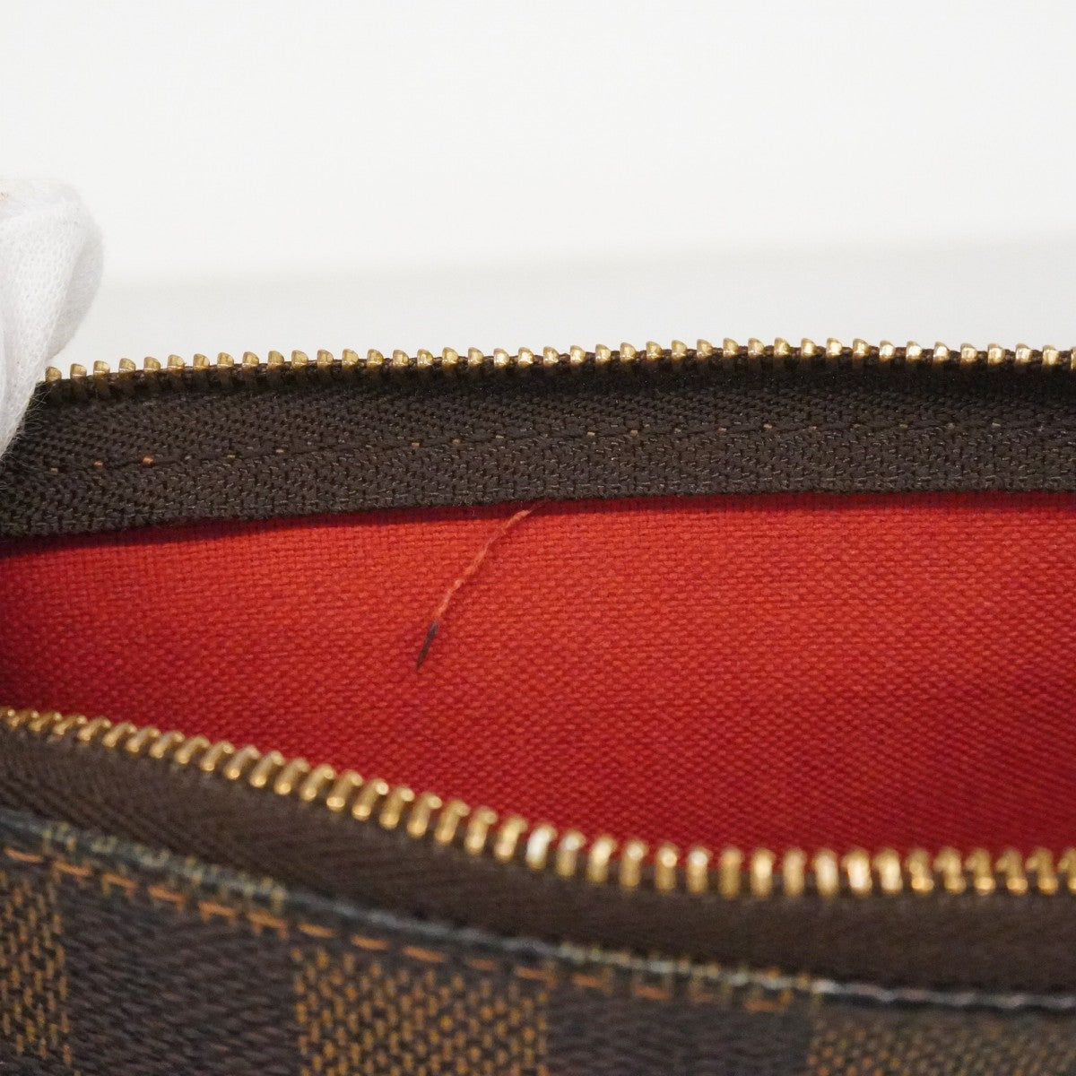 【6cc4030-k】ルイヴィトン ポーチ ダミエ ポシェットアクセソワール N51985 エベヌ【中古】レディース