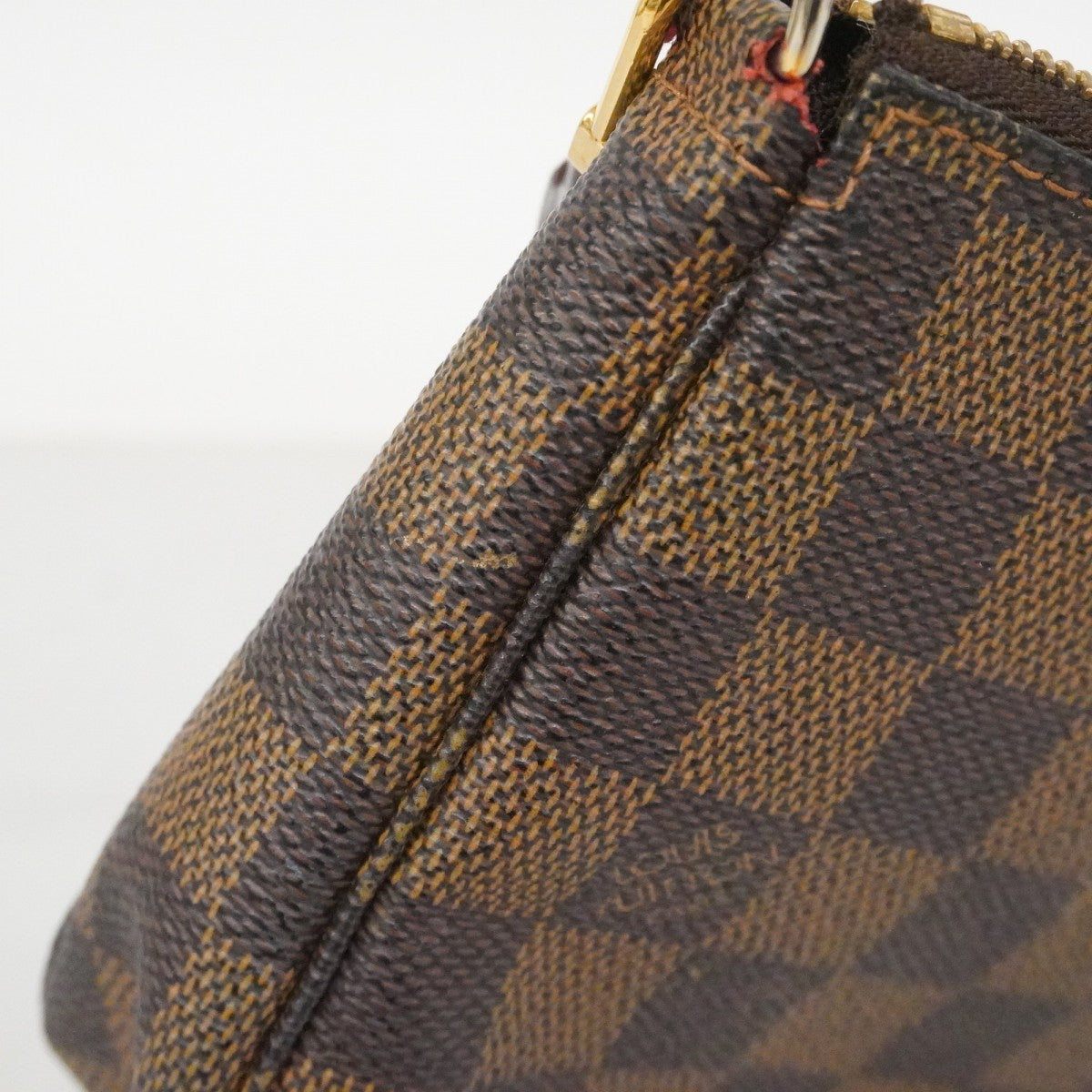 【6cc4030-k】ルイヴィトン ポーチ ダミエ ポシェットアクセソワール N51985 エベヌ【中古】レディース