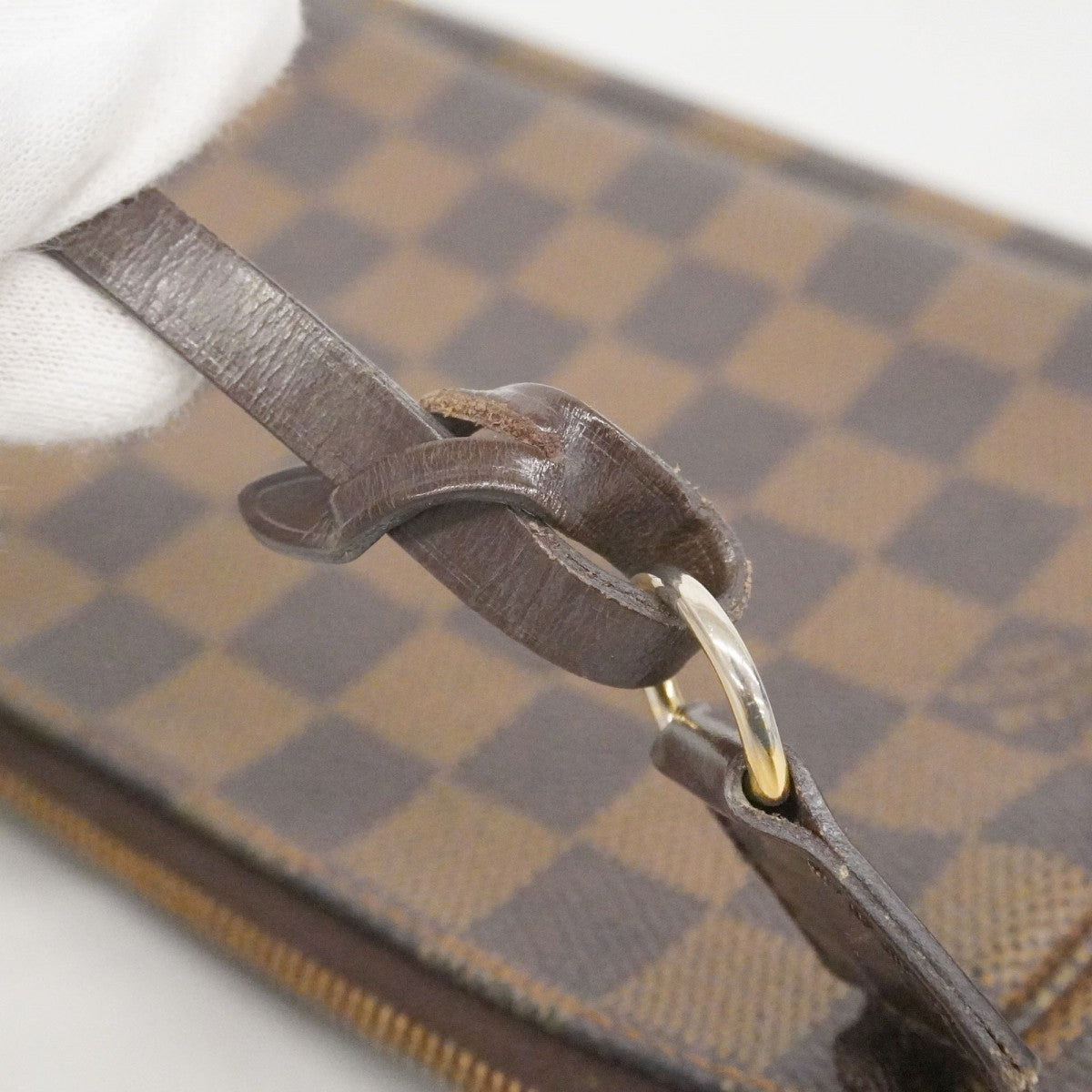 【6cc4030-k】ルイヴィトン ポーチ ダミエ ポシェットアクセソワール N51985 エベヌ【中古】レディース