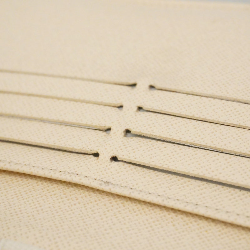 【6cc4031-k】ルイヴィトン 三つ折り長財布 ダミエ・アズール ポルトフォイユインターナショナル N61732 ホワイト【中古】レディース