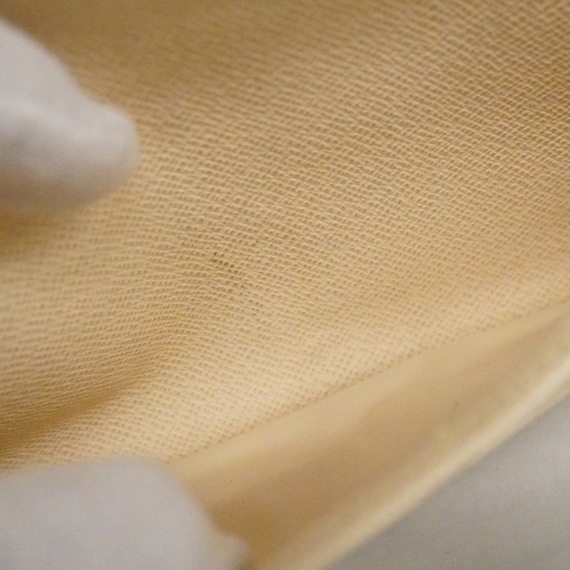 【6cc4031-k】ルイヴィトン 三つ折り長財布 ダミエ・アズール ポルトフォイユインターナショナル N61732 ホワイト【中古】レディース