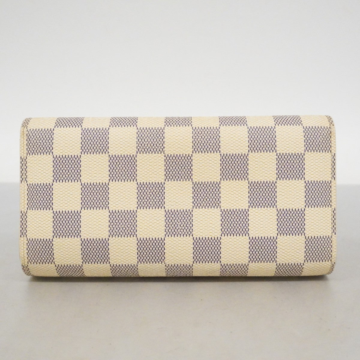 【6cc4031-k】ルイヴィトン 三つ折り長財布 ダミエ・アズール ポルトフォイユインターナショナル N61732 ホワイト【中古】レディース