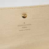 【6cc4031-k】ルイヴィトン 三つ折り長財布 ダミエ・アズール ポルトフォイユインターナショナル N61732 ホワイト【中古】レディース