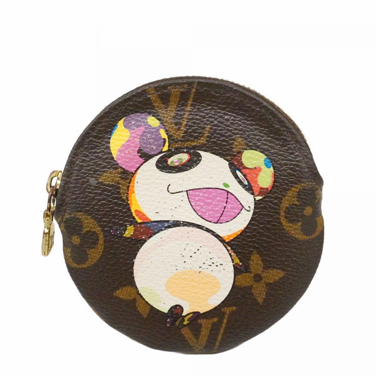 【6cc4032-k】ルイヴィトン コインケース モノグラム・パンダ ポルトモネロン M61928 ブラウン マルチカラー【中古】メンズ レディース ユニセックス