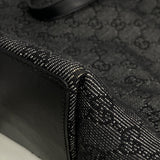 【6cc4038-k】グッチ トートバッグ 31243 デニム ブラック シルバー金具【中古】レディース