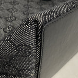 【6cc4038-k】グッチ トートバッグ 31243 デニム ブラック シルバー金具【中古】レディース