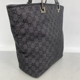 【6cc4038-k】グッチ トートバッグ 31243 デニム ブラック シルバー金具【中古】レディース