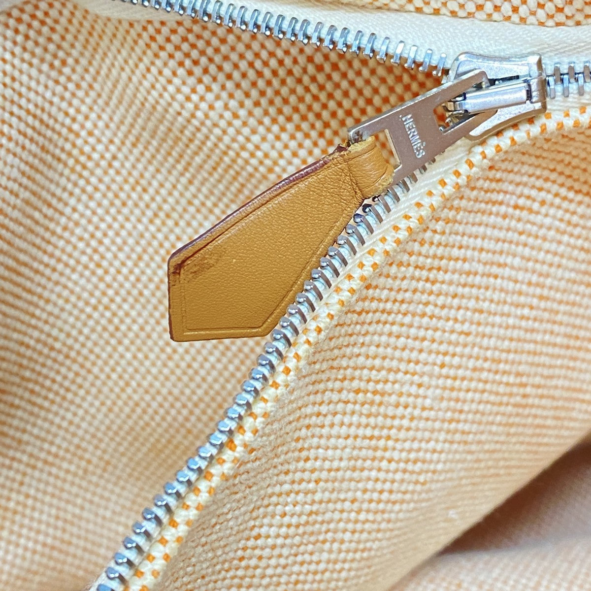 【6cc4042-k】エルメス ハンドバッグ ニューフールトゥPM キャンバス ベージュ ブラウン シルバー金具【中古】メンズ レディース ユニセックス