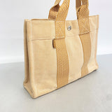 【6cc4042-k】エルメス ハンドバッグ ニューフールトゥPM キャンバス ベージュ ブラウン シルバー金具【中古】メンズ レディース ユニセックス