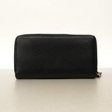 【6cc4043-k】グッチ 長財布 GGマーモント 428736 レザー ブラック ゴールド金具【中古】メンズ レディース ユニセックス