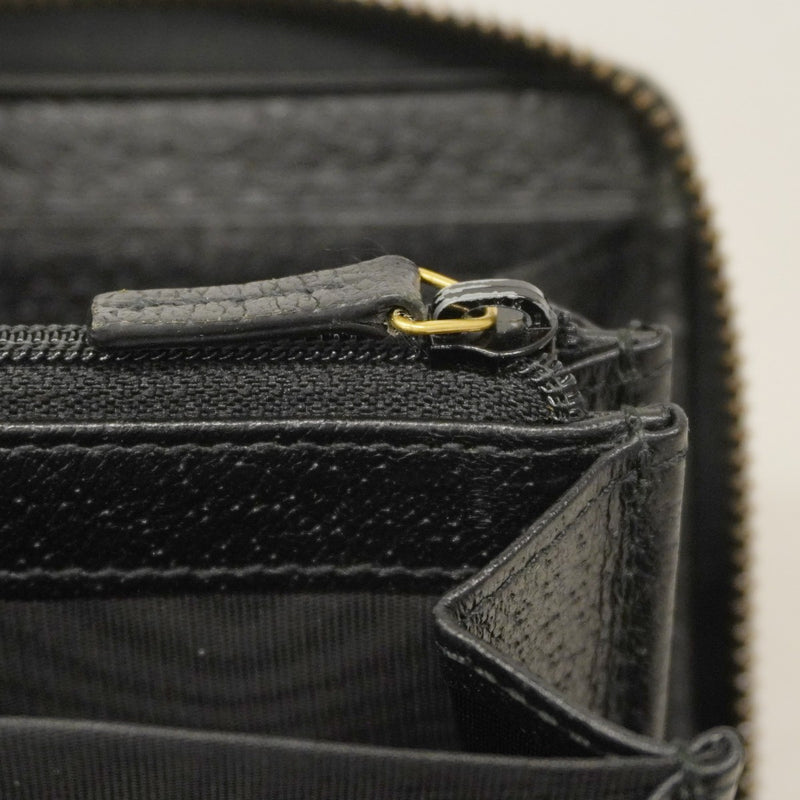 【6cc4043-k】グッチ 長財布 GGマーモント 428736 レザー ブラック ゴールド金具【中古】メンズ レディース ユニセックス