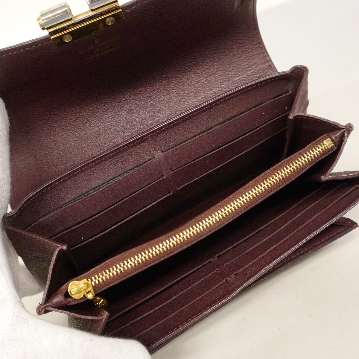 【6cc4044-k】ルイヴィトン 長財布 モノグラム ポルトフォイユエリゼ M60414 ケッチュ【中古】レディース