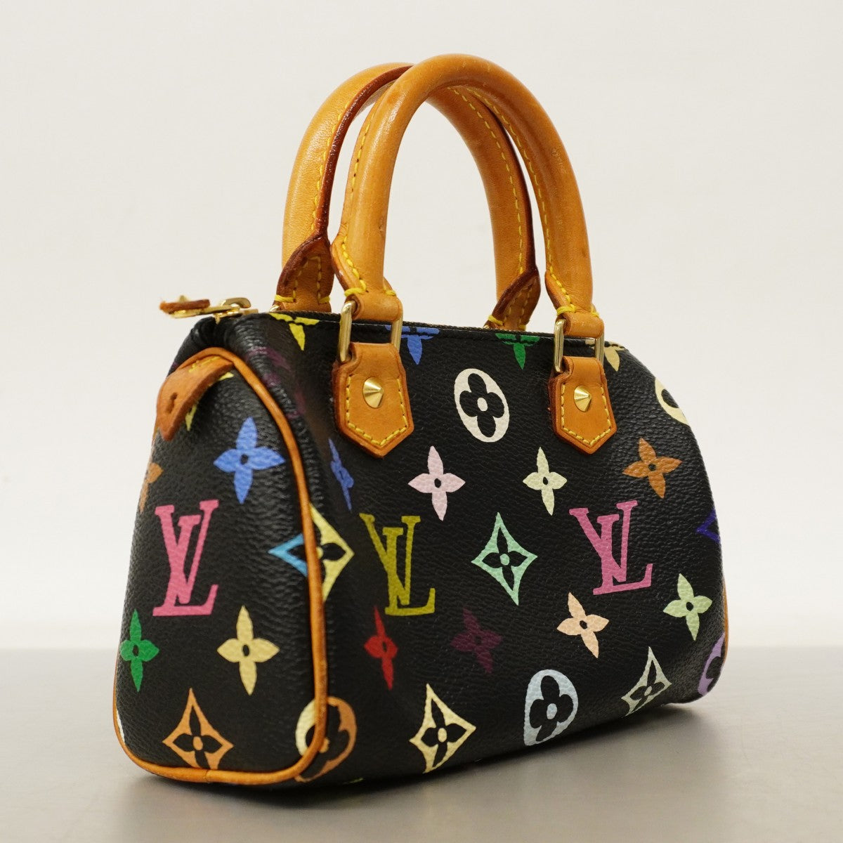 【6cc4048-k】ルイヴィトン ハンドバッグ モノグラム・マルチカラー ミニスピーディ M92644 ノワール【中古】レディース