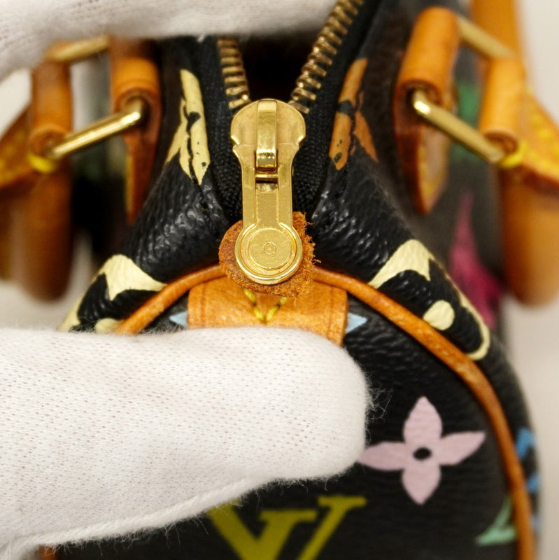 【6cc4048-k】ルイヴィトン ハンドバッグ モノグラム・マルチカラー ミニスピーディ M92644 ノワール【中古】レディース