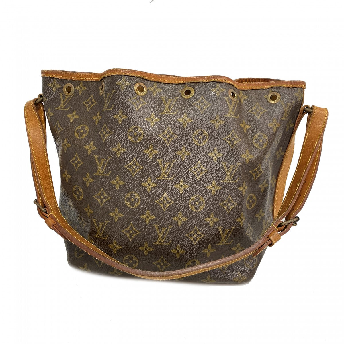 【6cc4076】ルイヴィトン ショルダーバッグ モノグラム プチノエ M42226 ブラウン【中古】レディース