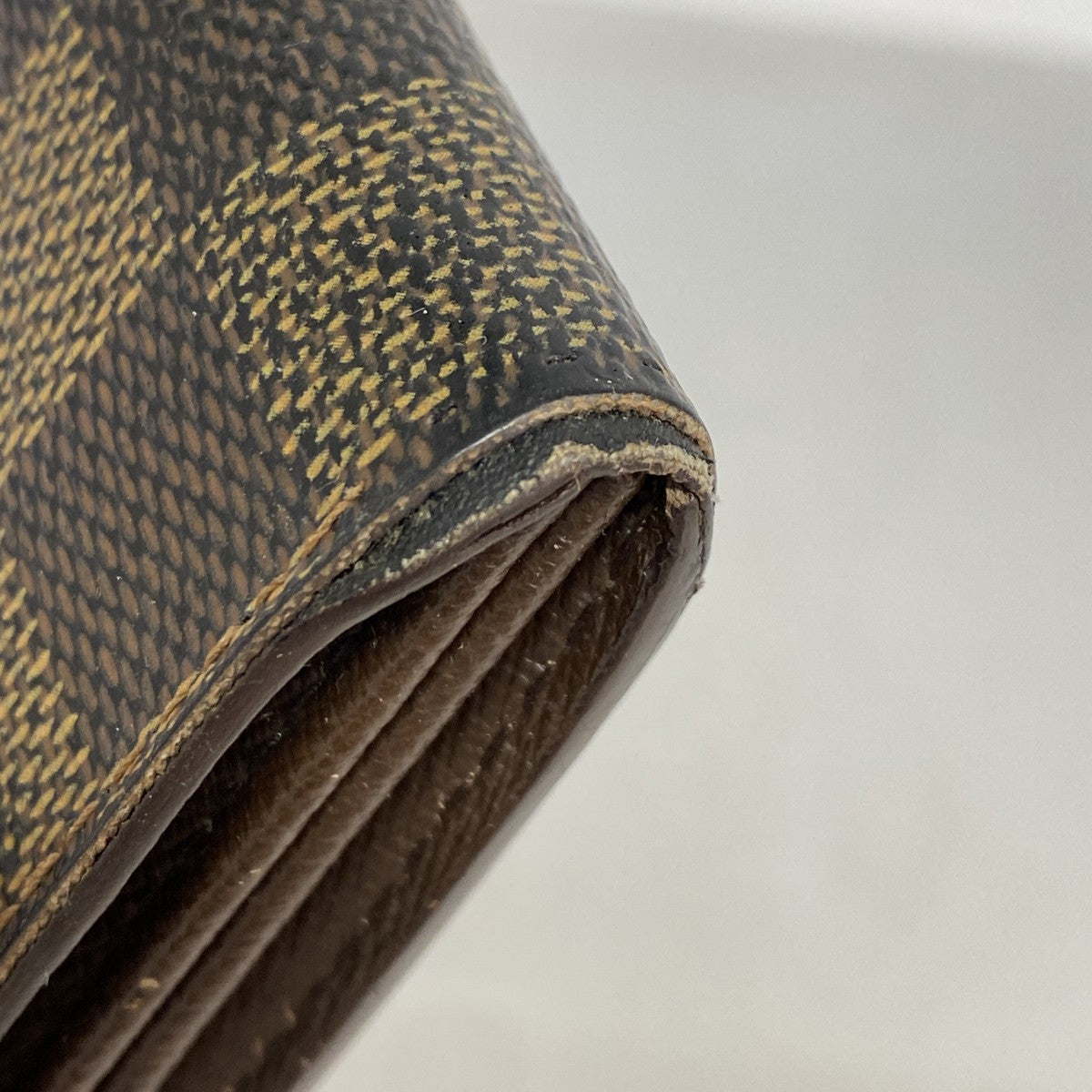 【6cc4079】ルイヴィトン 長財布 ダミエ ポシェットポルトモネクレディ N61724 エベヌ【中古】レディース