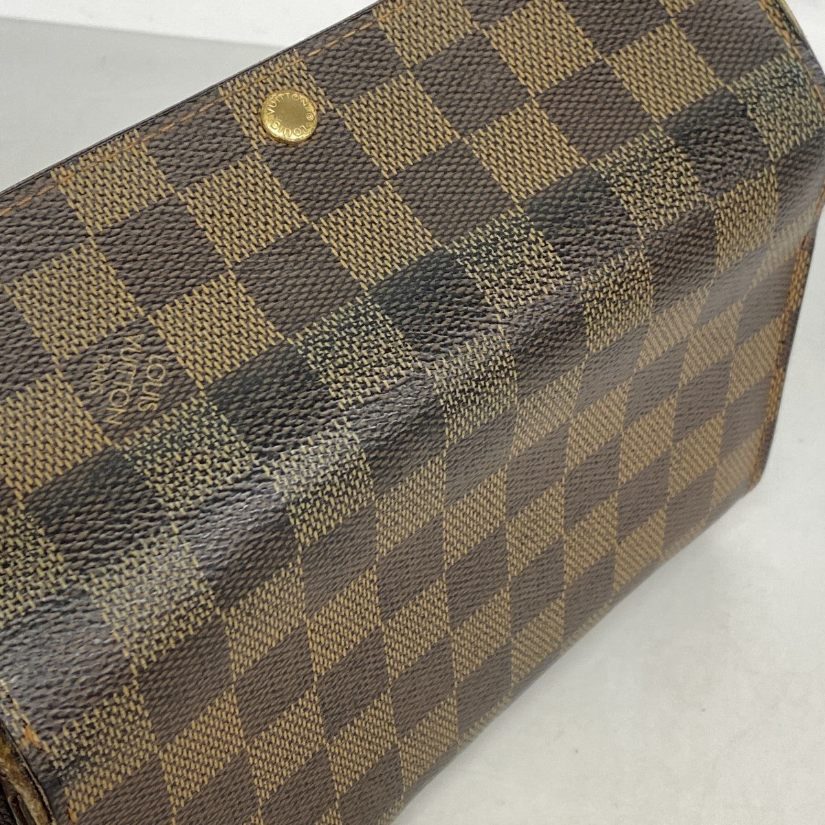 【6cc4079】ルイヴィトン 長財布 ダミエ ポシェットポルトモネクレディ N61724 エベヌ【中古】レディース