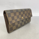 【6cc4079】ルイヴィトン 長財布 ダミエ ポシェットポルトモネクレディ N61724 エベヌ【中古】レディース