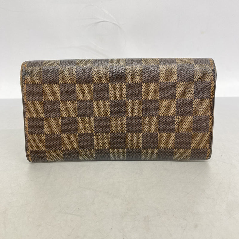 【6cc4079】ルイヴィトン 長財布 ダミエ ポシェットポルトモネクレディ N61724 エベヌ【中古】レディース