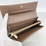 【6cc4079】ルイヴィトン 長財布 ダミエ ポシェットポルトモネクレディ N61724 エベヌ【中古】レディース