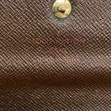 【6cc4079】ルイヴィトン 長財布 ダミエ ポシェットポルトモネクレディ N61724 エベヌ【中古】レディース