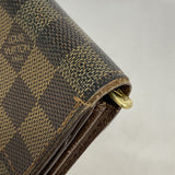 【6cc4079】ルイヴィトン 長財布 ダミエ ポシェットポルトモネクレディ N61724 エベヌ【中古】レディース