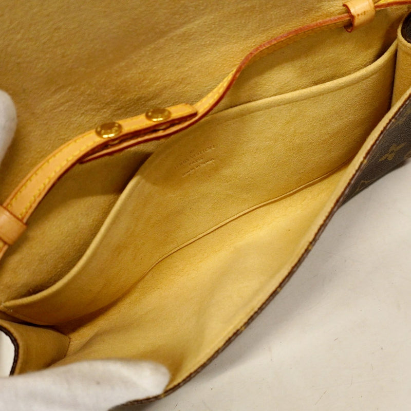 【6cc4097】ルイヴィトン ショルダーバッグ モノグラム ポシェットツインGM M51852 ブラウン【中古】レディース