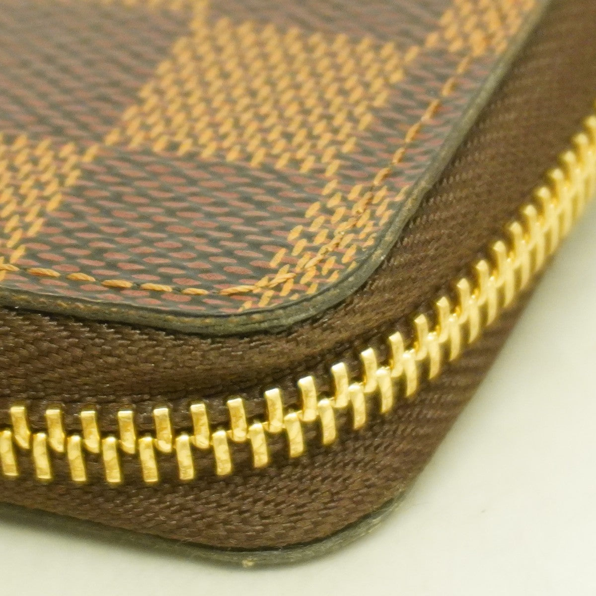 【6cc4142】ルイヴィトン 長財布 ダミエ ポルトフォイユクレマンス N41626 ブラウン ローズバレリーヌ【中古】レディース