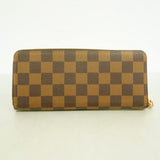 【6cc4142】ルイヴィトン 長財布 ダミエ ポルトフォイユクレマンス N41626 ブラウン ローズバレリーヌ【中古】レディース