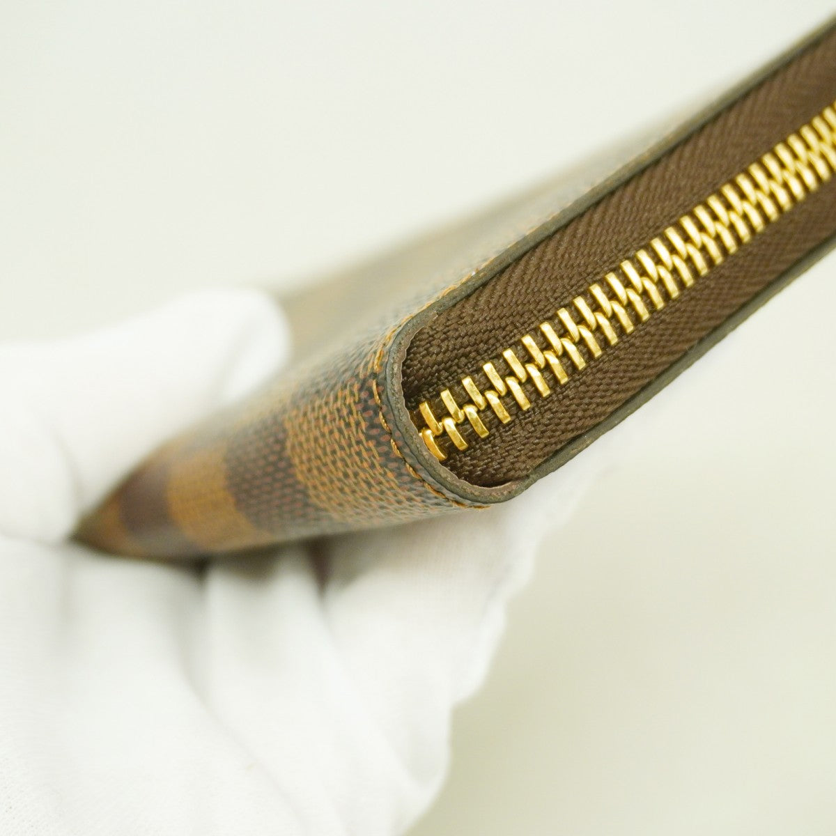 【6cc4142】ルイヴィトン 長財布 ダミエ ポルトフォイユクレマンス N41626 ブラウン ローズバレリーヌ【中古】レディース