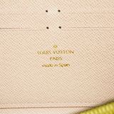 【6cc4142】ルイヴィトン 長財布 ダミエ ポルトフォイユクレマンス N41626 ブラウン ローズバレリーヌ【中古】レディース