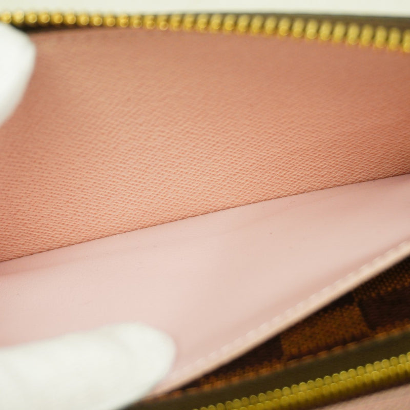 【6cc4142】ルイヴィトン 長財布 ダミエ ポルトフォイユクレマンス N41626 ブラウン ローズバレリーヌ【中古】レディース