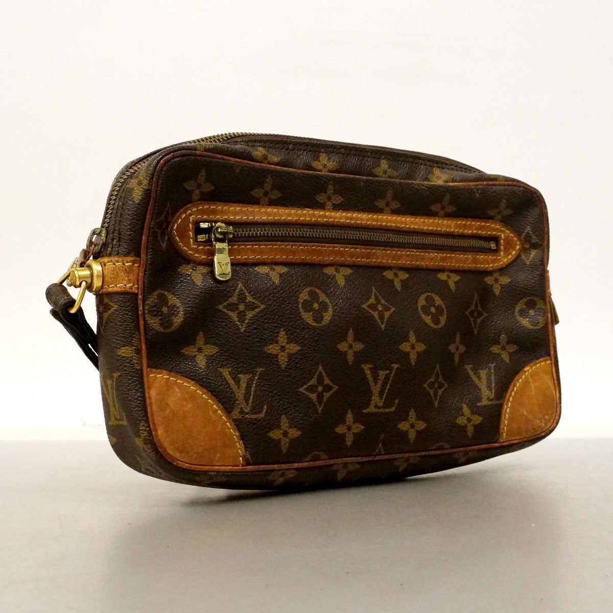 【6cc4172】ルイヴィトン クラッチバッグ モノグラム マルリードラゴンヌGM M51825 ブラウン【中古】メンズ
