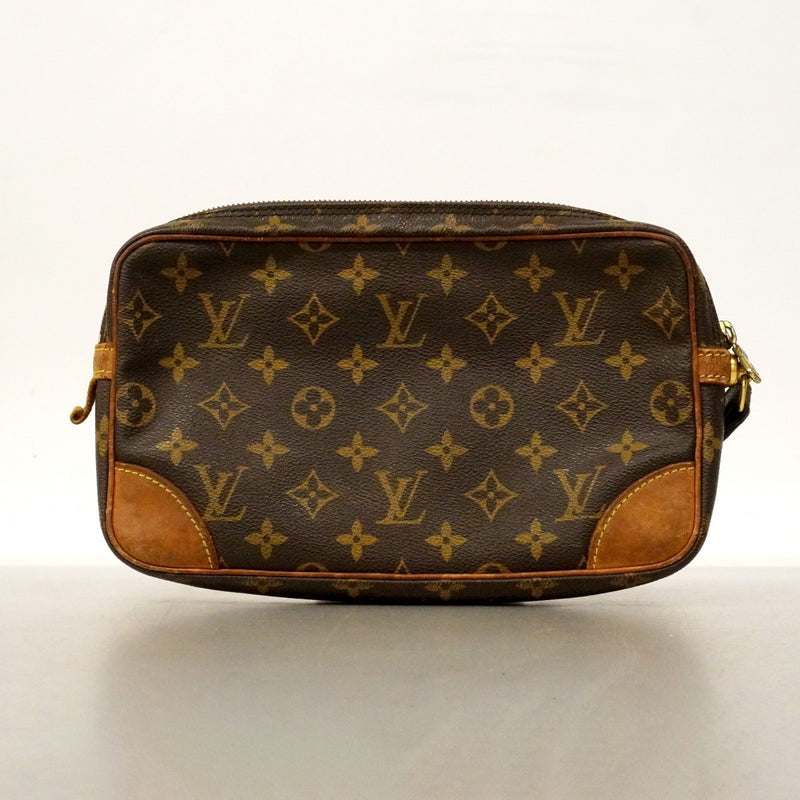 【6cc4172】ルイヴィトン クラッチバッグ モノグラム マルリードラゴンヌGM M51825 ブラウン【中古】メンズ