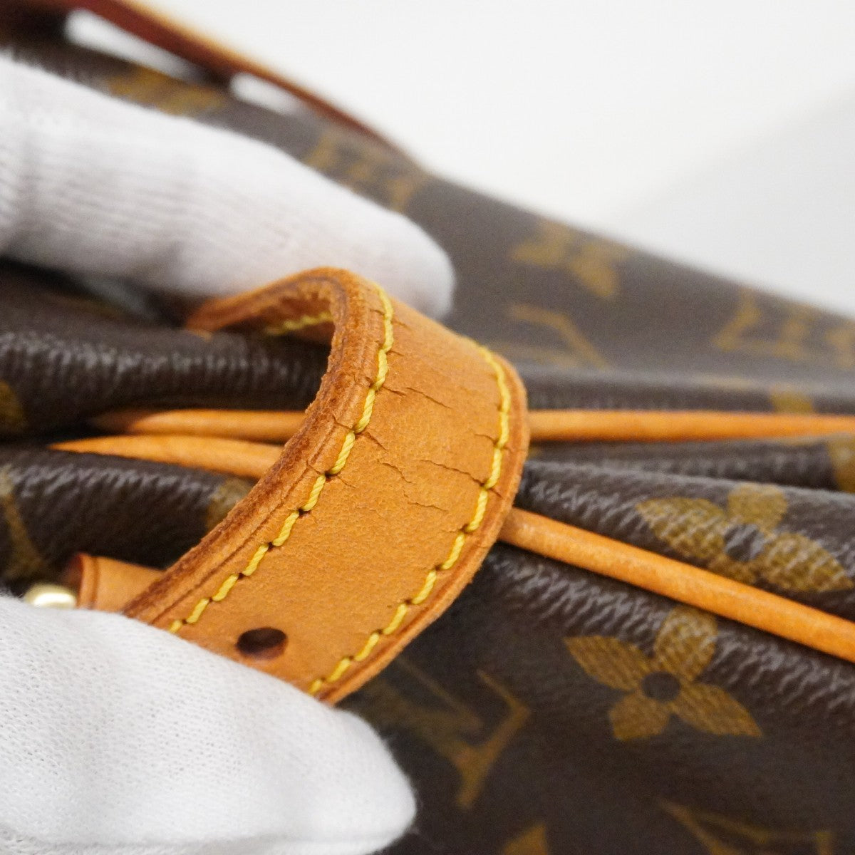 【6cc4202】ルイヴィトン トートバッグ モノグラム バティニョールオリゾンタル M51154 ブラウン【中古】レディース