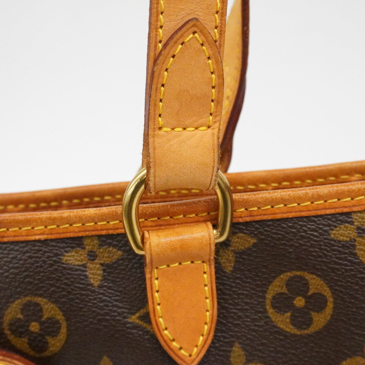 【6cc4202】ルイヴィトン トートバッグ モノグラム バティニョールオリゾンタル M51154 ブラウン【中古】レディース