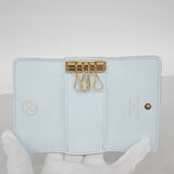 【6cc4206】ルイヴィトン キーケース モノグラム ミュルティクレ4 M82923 ブラウン ライトブルー【中古】レディース