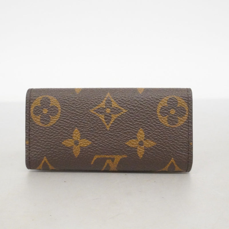 【6cc4206】ルイヴィトン キーケース モノグラム ミュルティクレ4 M82923 ブラウン ライトブルー【中古】レディース