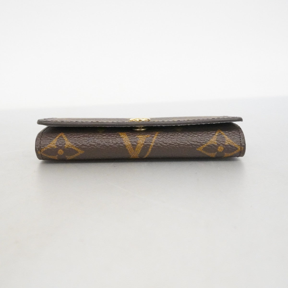 【6cc4206】ルイヴィトン キーケース モノグラム ミュルティクレ4 M82923 ブラウン ライトブルー【中古】レディース