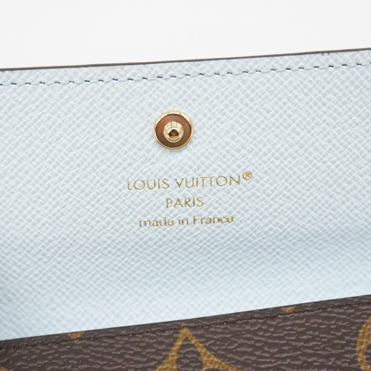 【6cc4206】ルイヴィトン キーケース モノグラム ミュルティクレ4 M82923 ブラウン ライトブルー【中古】レディース