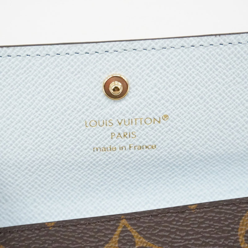 【6cc4206】ルイヴィトン キーケース モノグラム ミュルティクレ4 M82923 ブラウン ライトブルー【中古】レディース